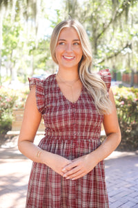 Falling for Plaid Dress