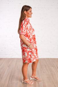 Ruby Blossom Floral Dress