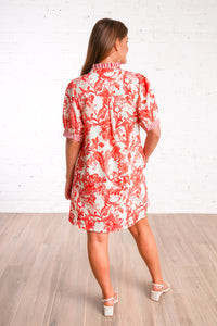 Ruby Blossom Floral Dress