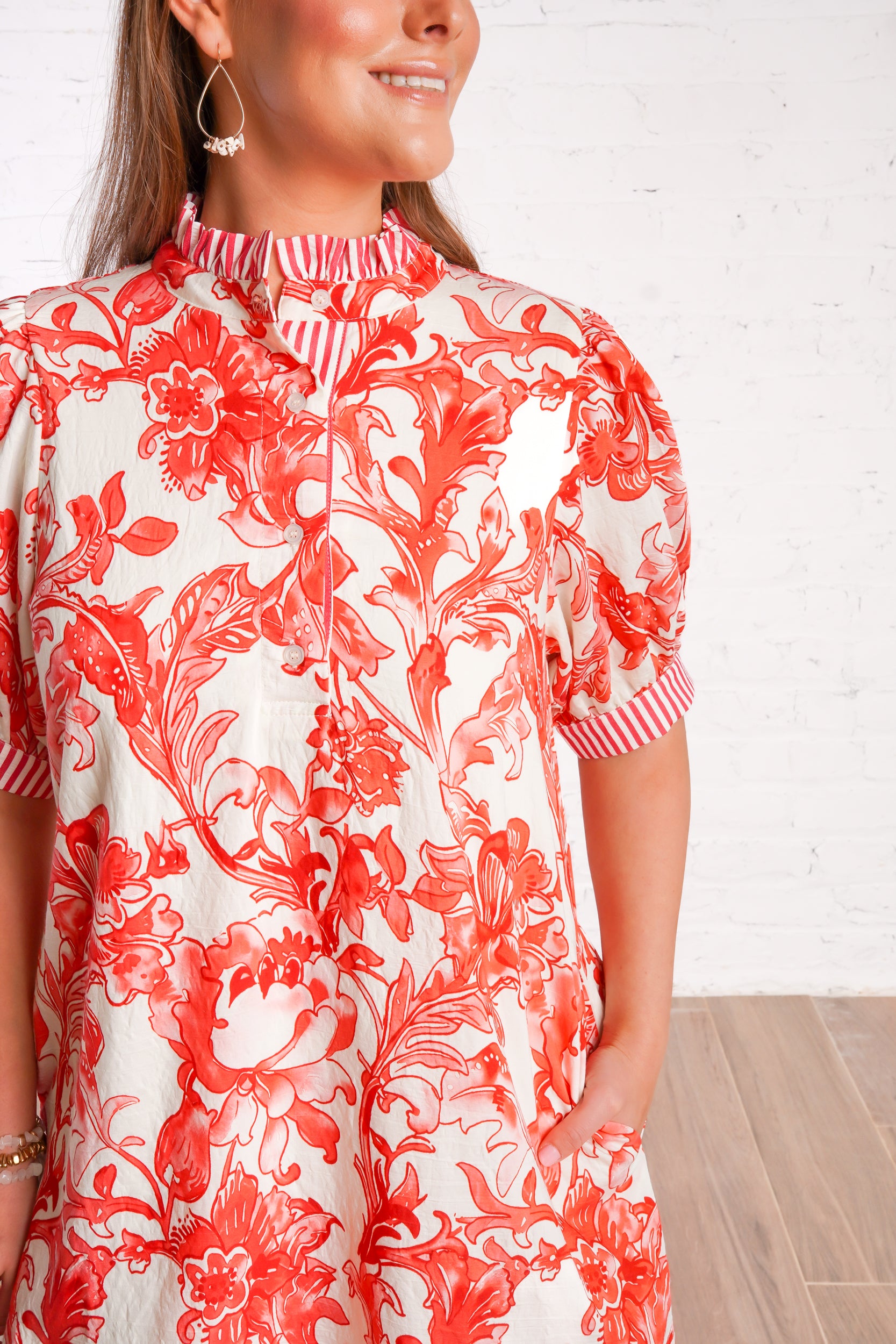 Ruby Blossom Floral Dress