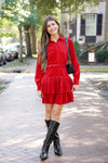 Red Corduroy Dress