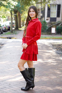 Red Corduroy Dress