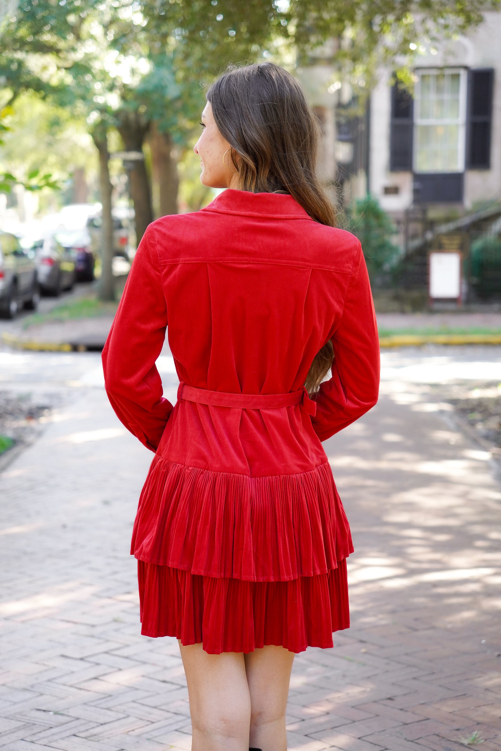 Red Corduroy Dress