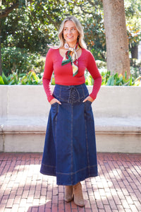 Cranberry Long Sleeve Top
