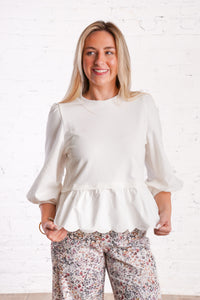 Ivory Muse Peplum
