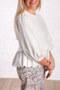 Ivory Muse Peplum