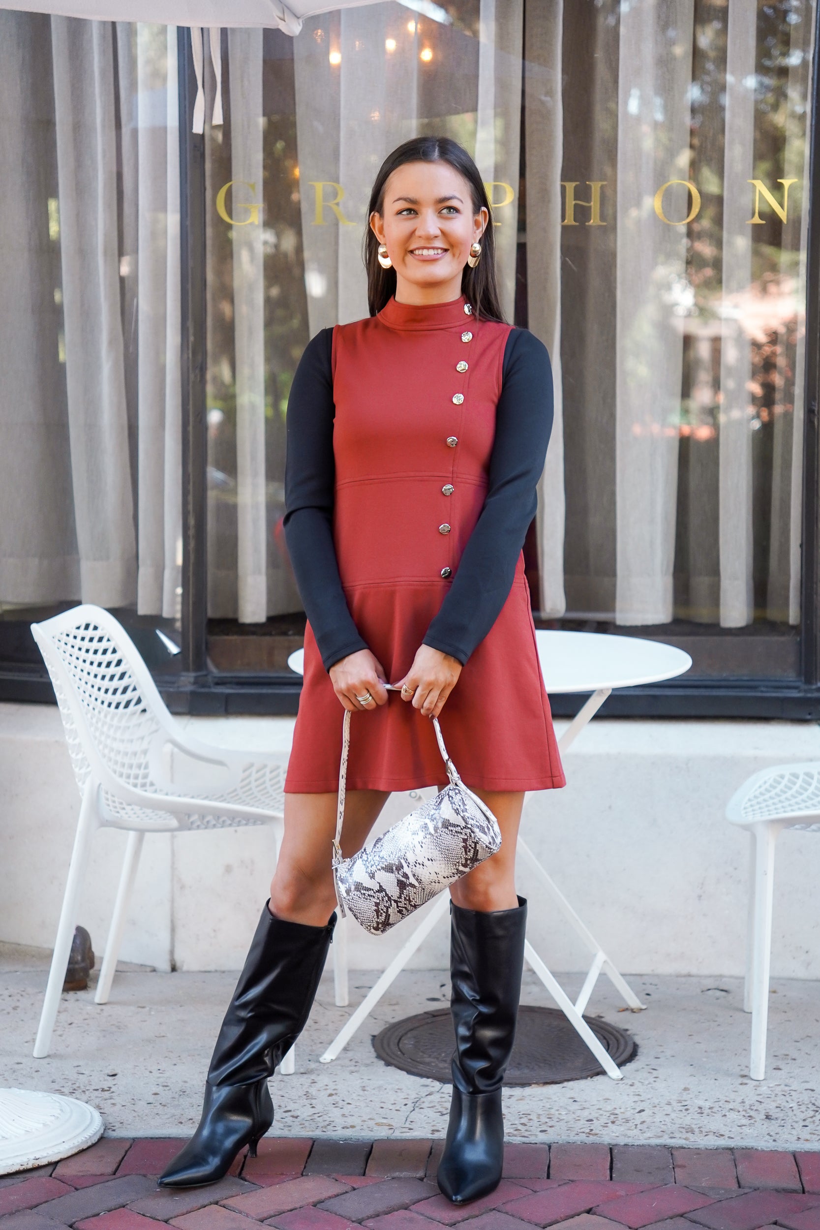 Spiced Up Button Dress