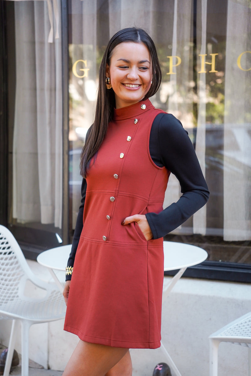 Spiced Up Button Dress