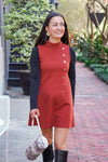 Spiced Up Button Dress