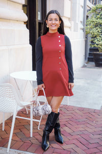 Spiced Up Button Dress