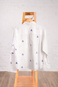 Sailboat Button Down Top