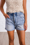 High Rise Denim Shorts
