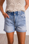 High Rise Denim Shorts