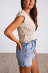 High Rise Denim Shorts