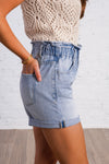 High Rise Denim Shorts