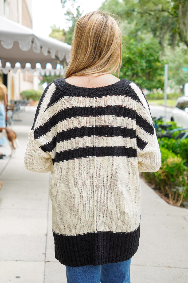 Portland Striped Cardigan