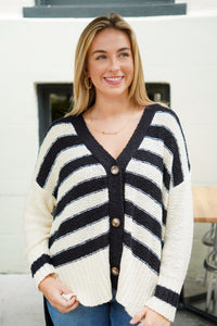 Portland Striped Cardigan