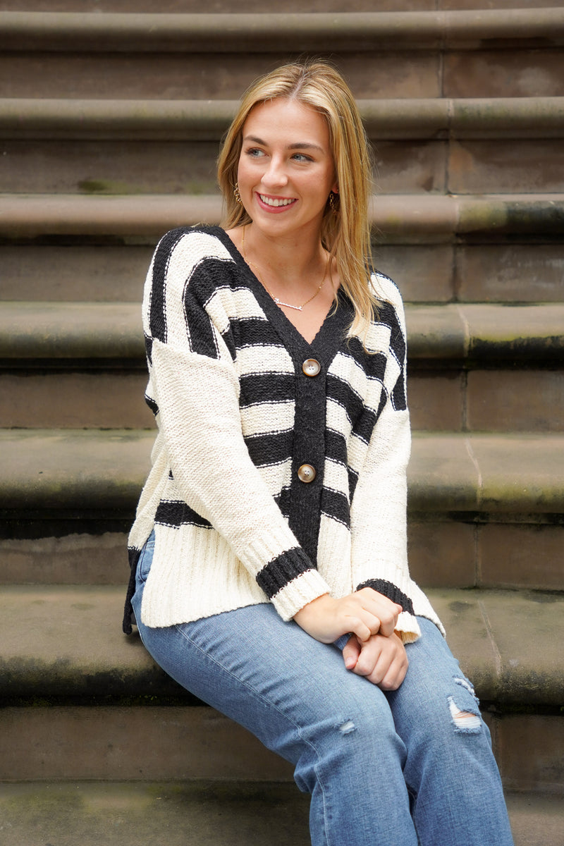 Portland Striped Cardigan