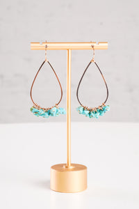 Tidal Treasures Teal Stone Earrings