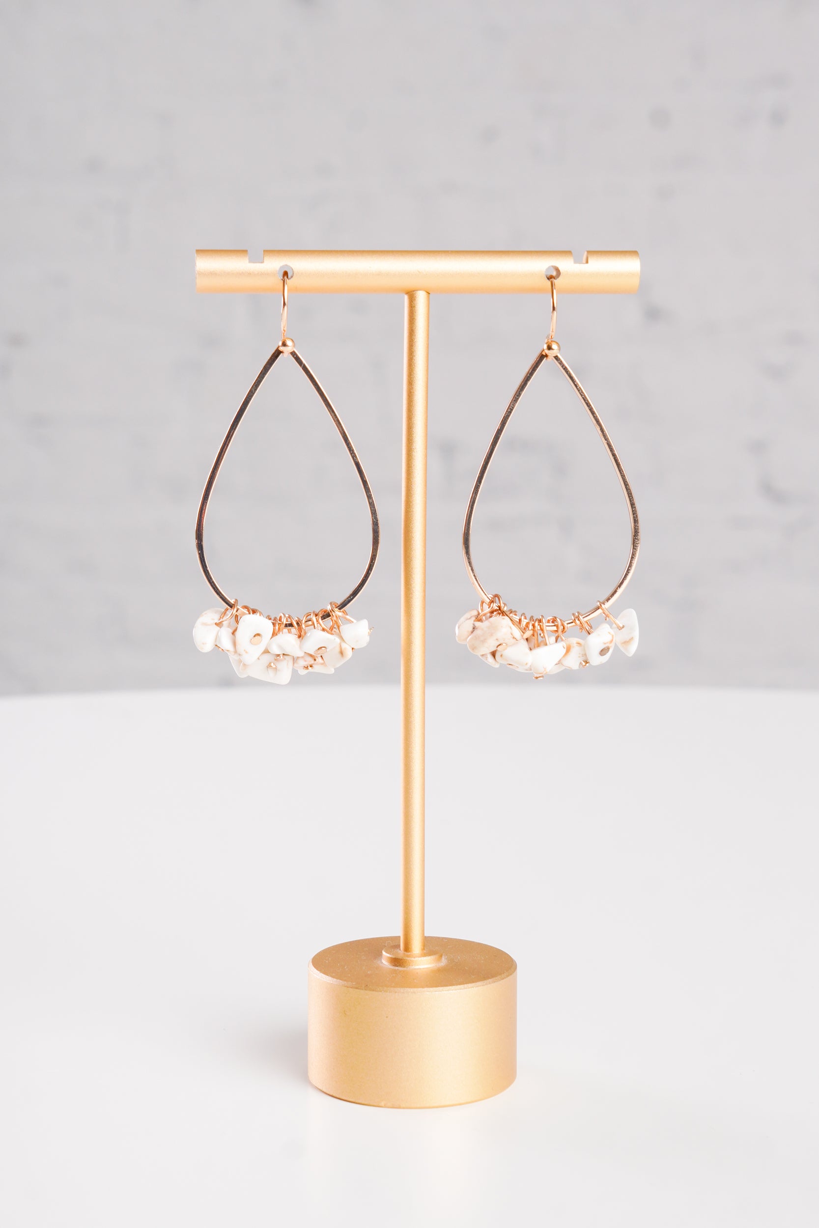 Tidal Treasures White Stone Earrings