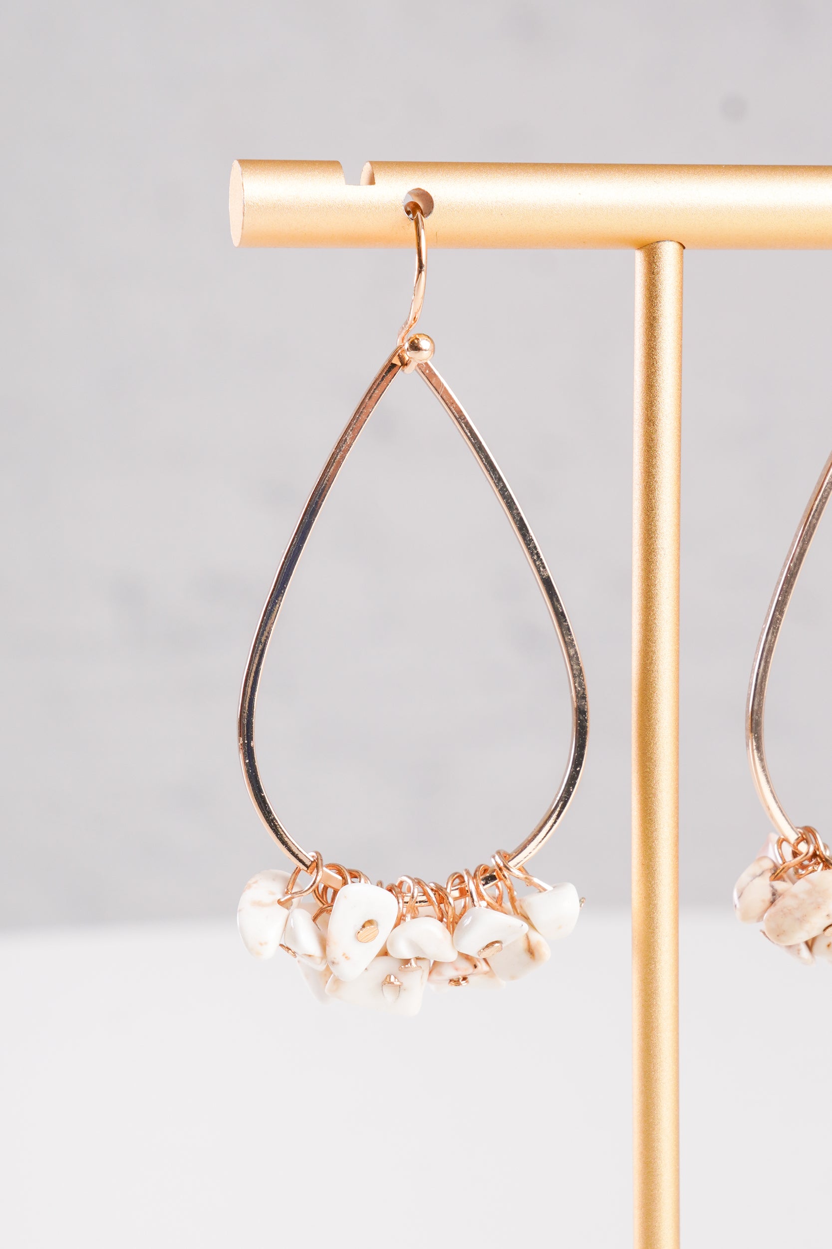 Tidal Treasures White Stone Earrings