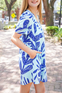 Cape Blue Dress