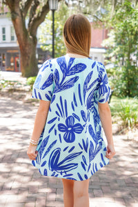Cape Blue Dress