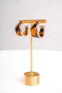 Tortoise Shell Hoop Earrings