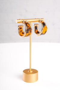 Tortoise Shell Hoop Earrings