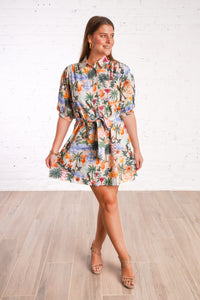 Island Escape Print Dress
