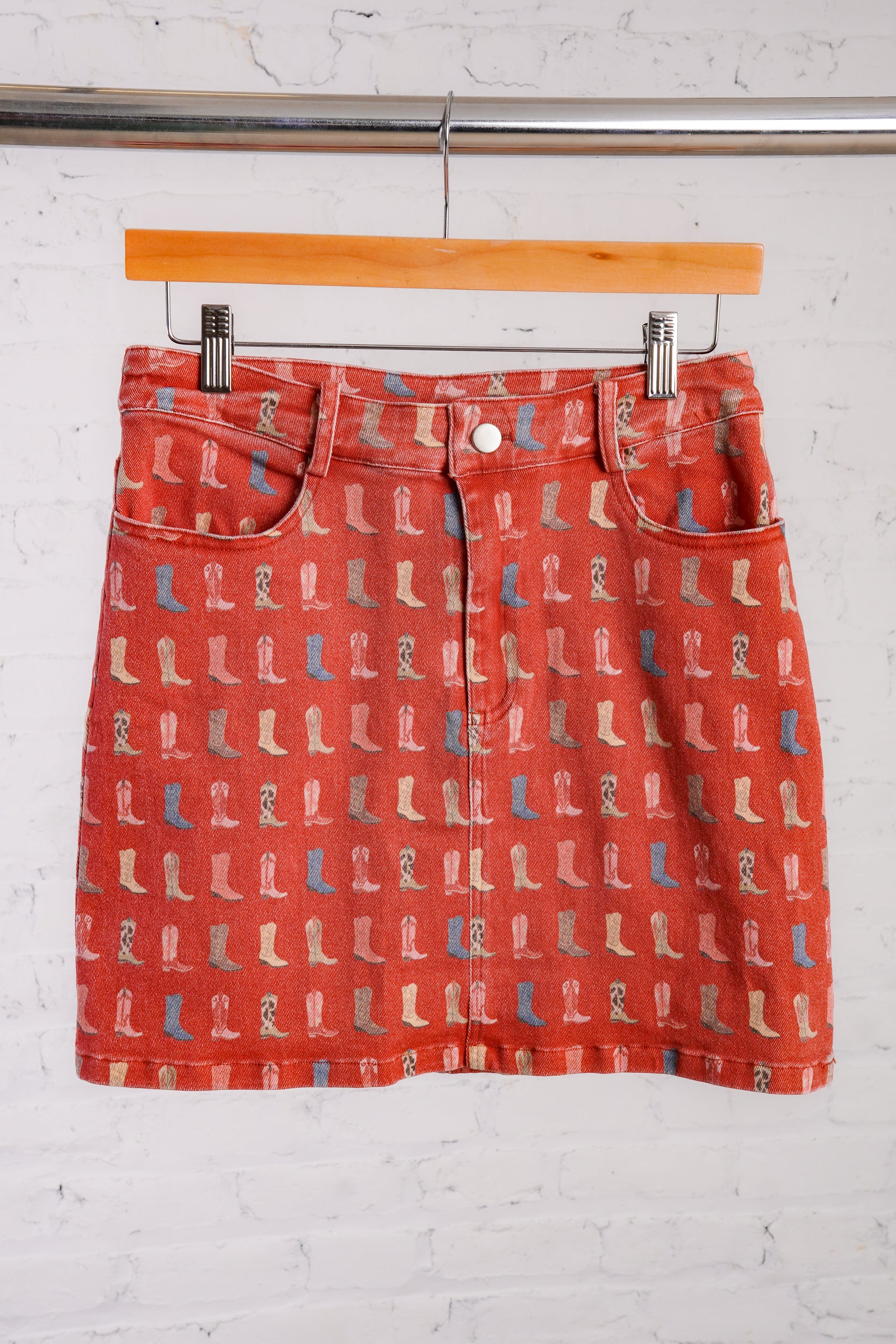 Western Boot Print Skirt