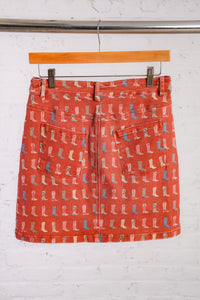 Western Boot Print Skirt