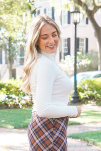 Ivory Mock Neck Top