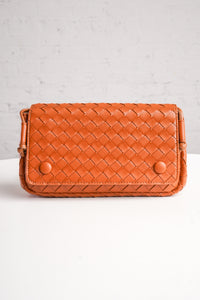 Camel Woven Crossbody Bag