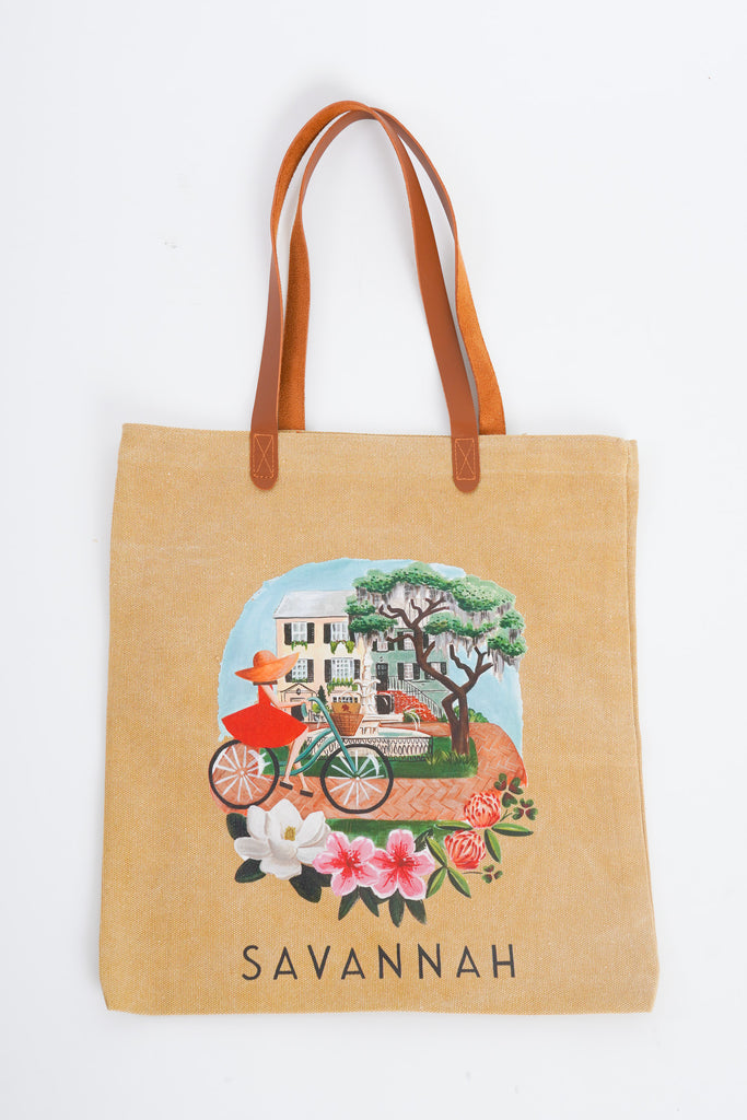 Personalized Tote Bag - Vegan Leather & Canvas Tote Bag - Love, Georgie